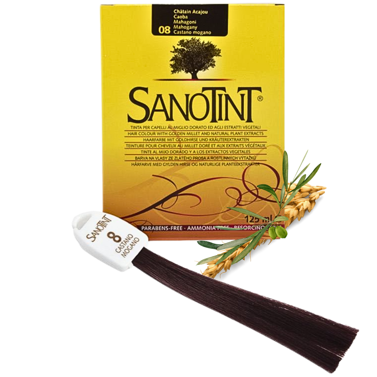 Фарба для волосся Махагон #08 Санотинт Sanotint Classic Вівасан Швейцарія 125 мл
