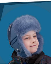 Шапка-вушанка для хлопчика TuTuбін арт. 3-000883(50-52)