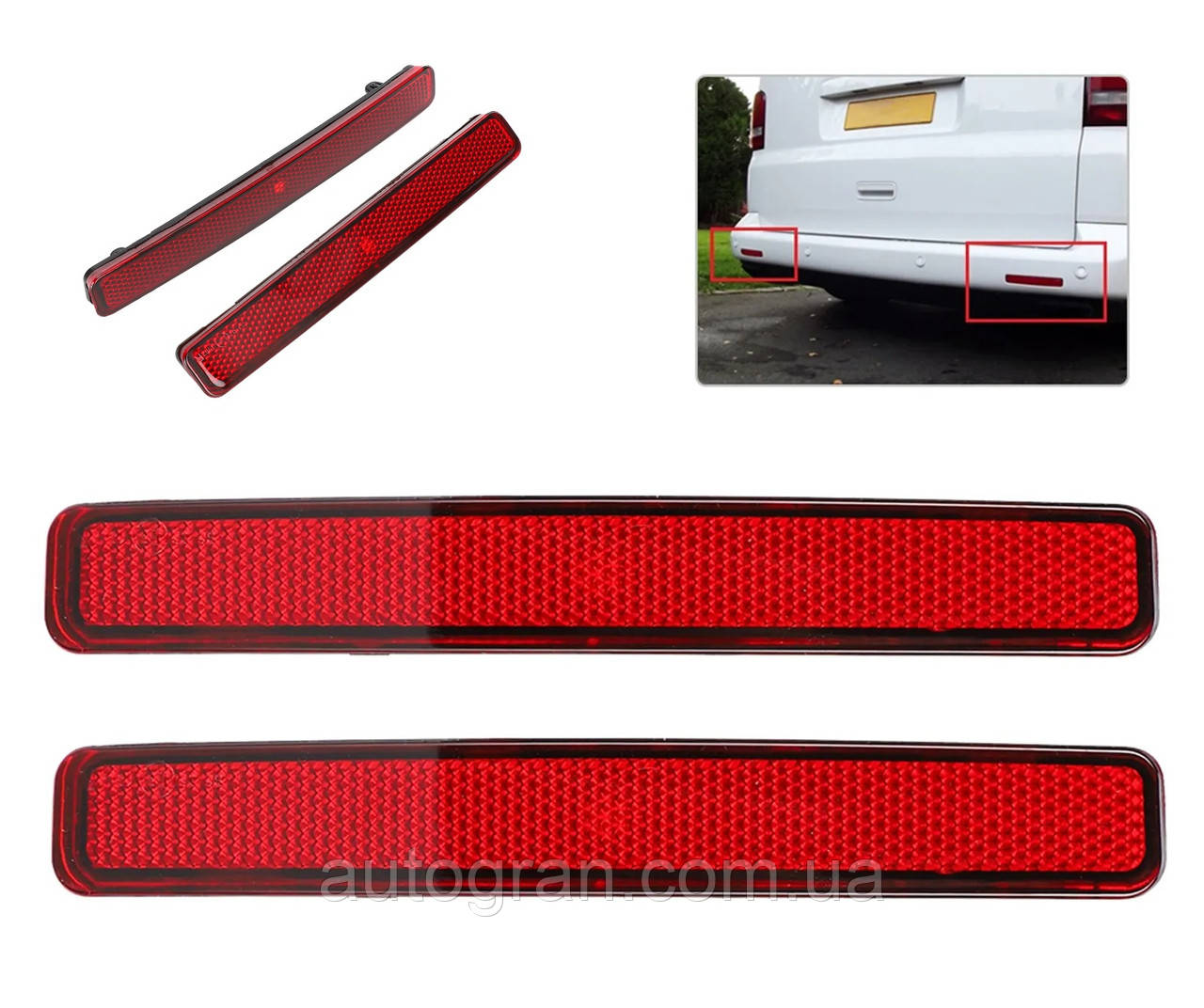 Відбивачі бампера VW Volkswagen T5 TRANSPORTER MULTIVAN CARAVELLE 2003-2011, фото 1