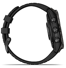 Смарт-годинник Garmin EPIX Pro Sapphire (47 mm), Carbon gray DLC titanium with black silicone band, фото 5