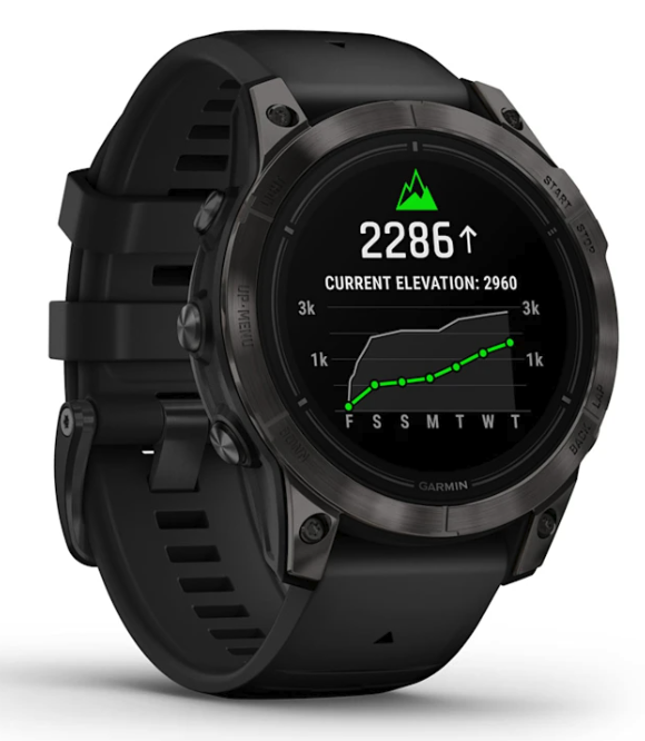 Смарт-годинник Garmin EPIX Pro Sapphire (47 mm), Carbon gray DLC titanium with black silicone band