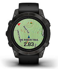 Смарт-годинник Garmin EPIX Pro Sapphire (47 mm), Carbon gray DLC titanium with black silicone band, фото 2