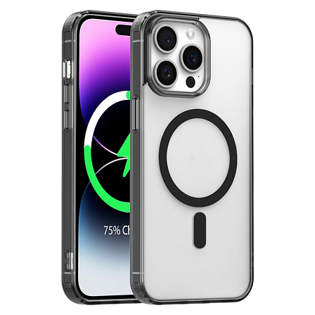 Протиударний чохол Magnetic з кольоровою рамкою та Magsafe для IPhone 12 Pro Max Black, фото 1