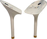 Підбор жіночий пластиковий 902 р.1-3 Висота без набійки 9,2-9,6-10,1 см Молочний (топлене молоко), фото 3