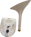 Підбор жіночий пластиковий 902 р.1-3 Висота без набійки 9,2-9,6-10,1 см Молочний (топлене молоко), фото 4