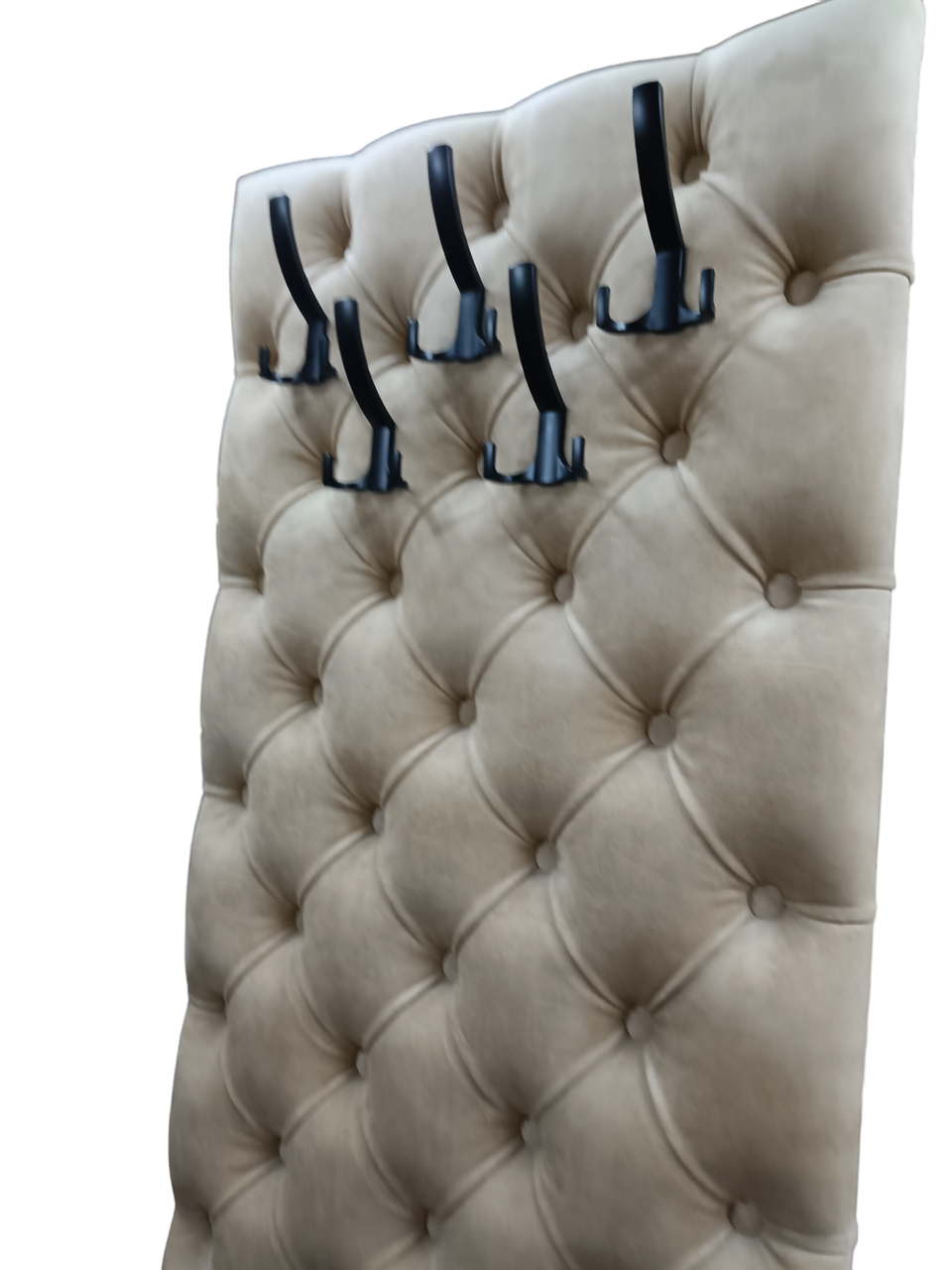 Настінна панель із гачками для одягу Капітоне, Каретна стяжка, Прованс, фото 1