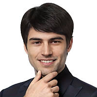 Перука чоловіча чорна коротка VC Men NB10