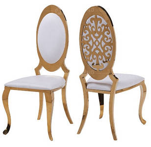 Стілець м'який на золотій металевій рамі JOSS Мариела 56х50х95 см