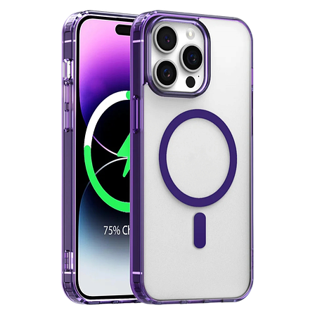 Протиударний чохол Magnetic з кольоровою рамкою та Magsafe для IPhone 14 Violet, фото 1