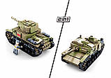 Конструктор SLUBAN M38-B0711 Танк M14/41, 463 деталі, 2 фігурки, фото 3
