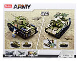 Конструктор SLUBAN M38-B0711 Танк M14/41, 463 деталі, 2 фігурки, фото 6