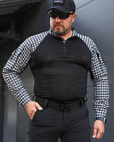 Убакс бойова сорочка URBAN Стрейч в клітинку синя