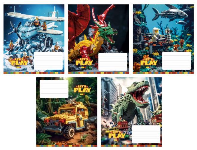 Зошит 12 арк. клітинка "Школярик" / Let's play