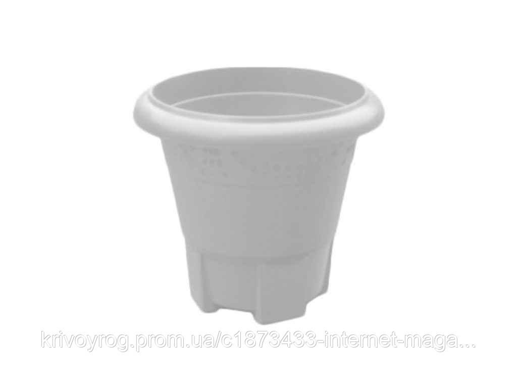 Кашпо напольне 30л №6 (підлога) білий ТМ КОНСЕНСУС, фото 1