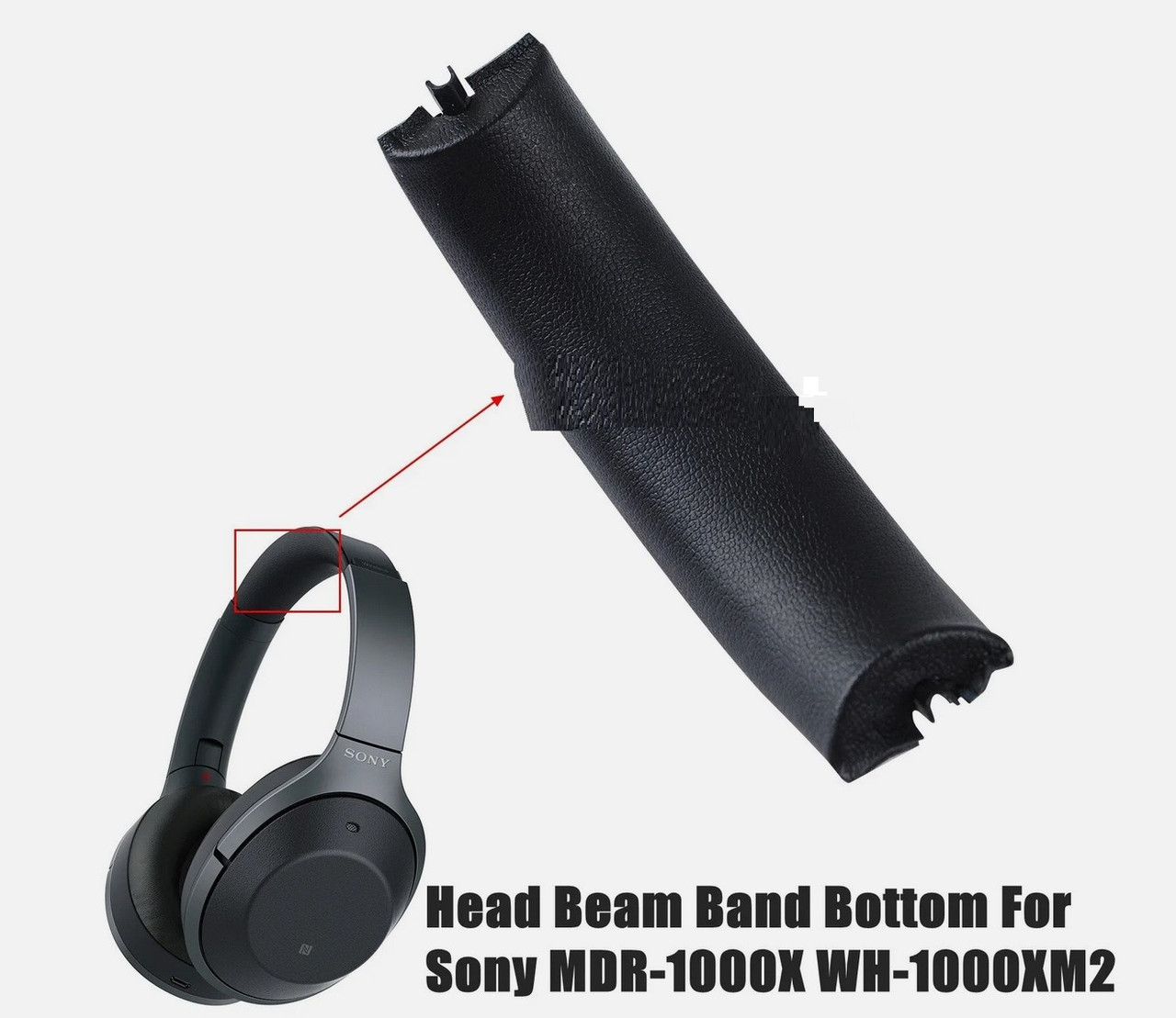 Накладка амбушури Sony MDR 1000X Sony Premium Noise Cancelling WH 1000XM2 Колір Чорний Black, фото 1