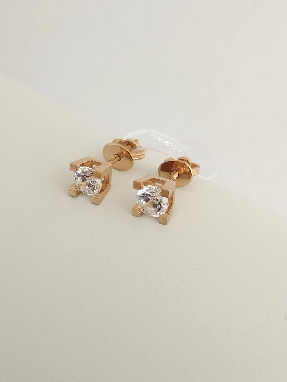 Золоті сережки пусети Ukr-gold, фото 1