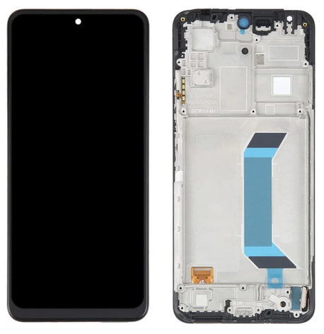 Дисплей (екран) для Xiaomi Poco X5 5G/Redmi Note 12 5G, чорний, OLED, з передньою панеллю, фото 1