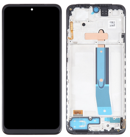 Дисплей (екран) для Xiaomi Redmi Note 11S/Note 12S/Poco M4 Pro 4G, чорний, OLED, з передньою панеллю, фото 1