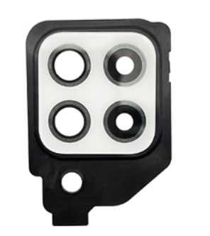 Скло камери для Samsung A225F Galaxy A22 4G, з рамкою білого кольору