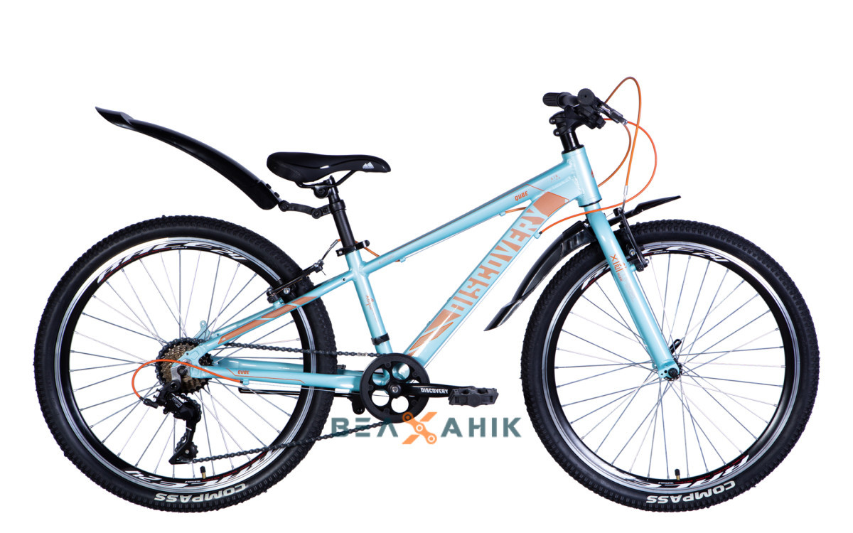 Велосипед 24" Discovery QUBE Vbr (рама 11,5") морська хвиля