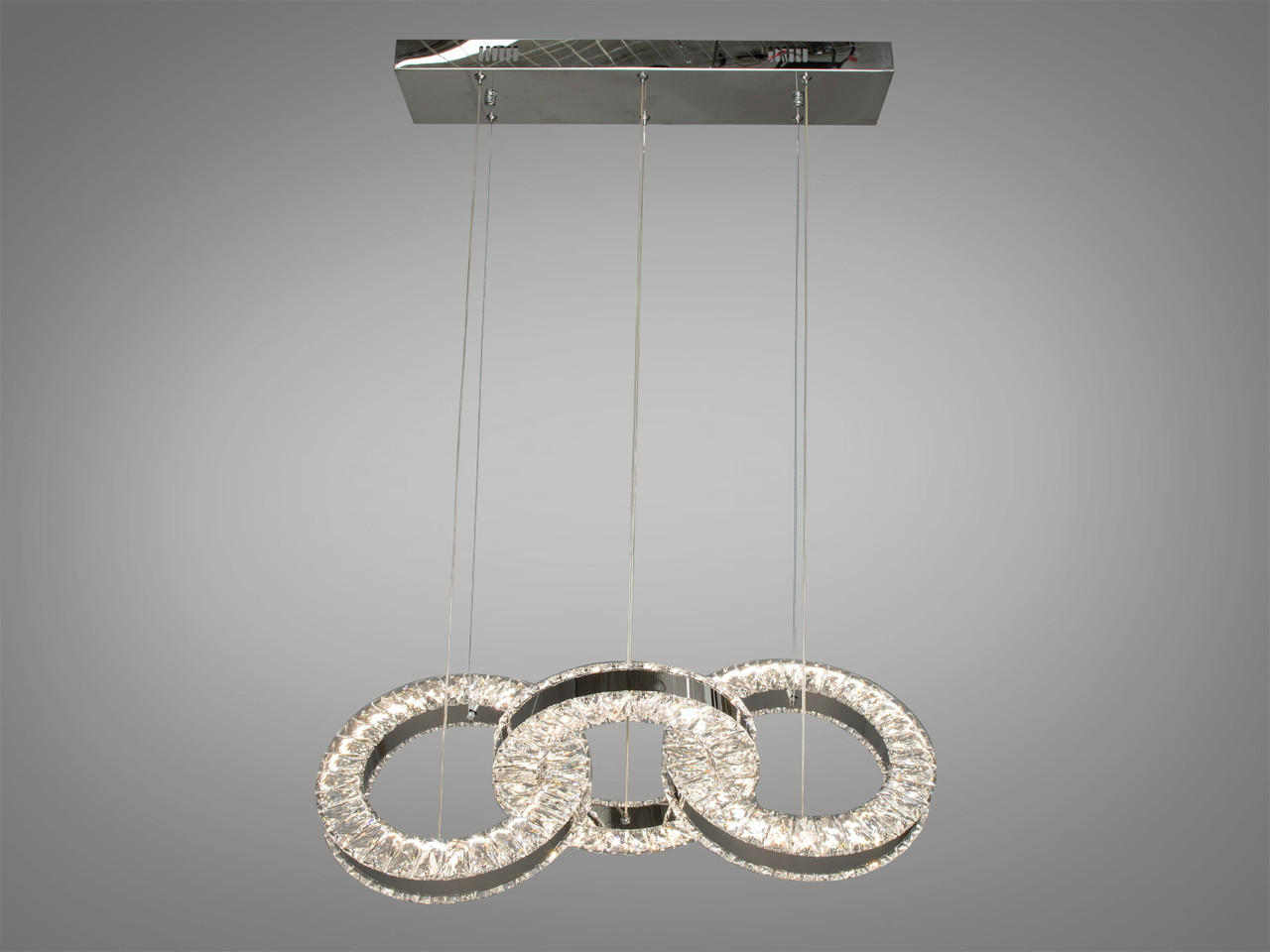 Підвісна кришталева сучасна люстра 7710-3A/300x3HR, фото 1