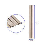 Рейка декоративна PS 2900х120х12мм Світлий дуб SW-00002129, фото 3