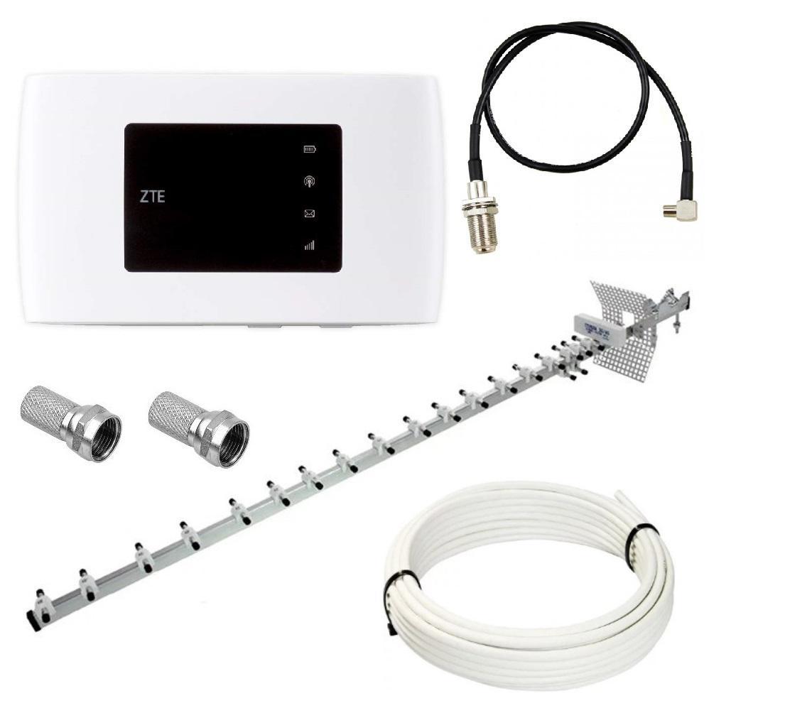 WiFi роутер 3G/4G модем ZTE MF920U з антеною Стріла-2 20 дБі (повний комплект с зарядним), фото 1