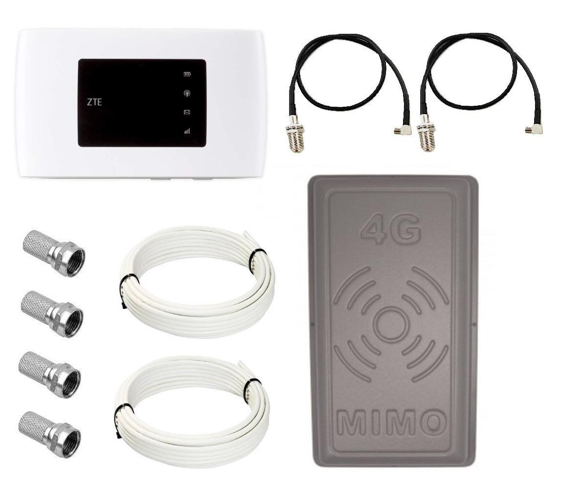 Комплект WiFi роутер 3G/4G модем ZTE MF920U з панельною антеною RNet ПЛАНШЕТ MIMO 2x17 дБі, із зарядним, фото 1