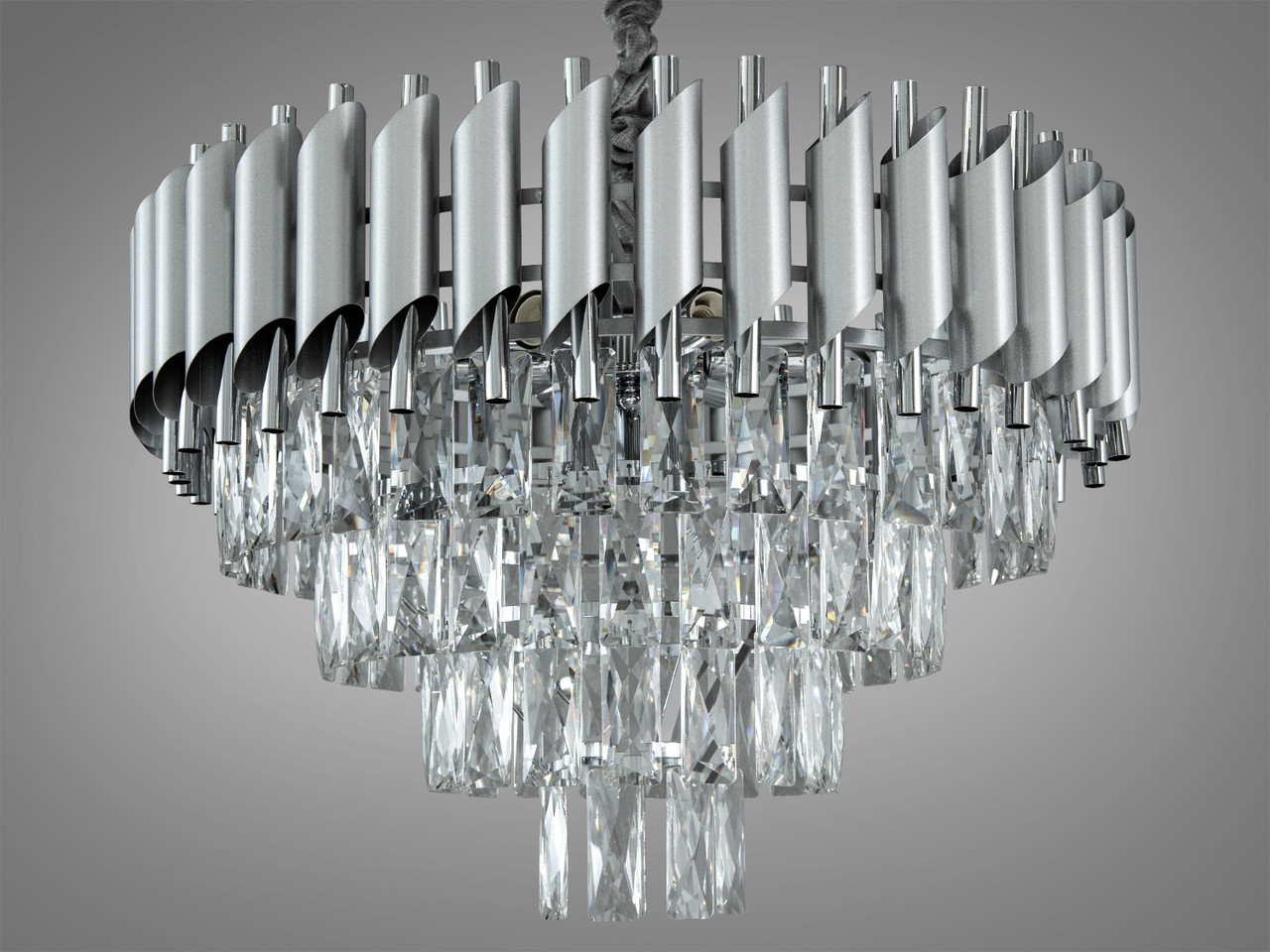Сучасна кришталева люстра 9001-550SL+CH, фото 1