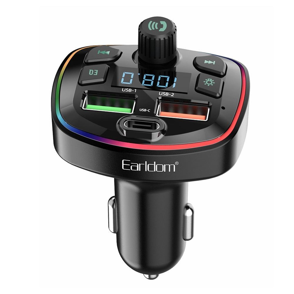Fm Modulator MP3 | Car Charger | 3.1A | 2U | 1C — Earldom ET-M71, фото 1