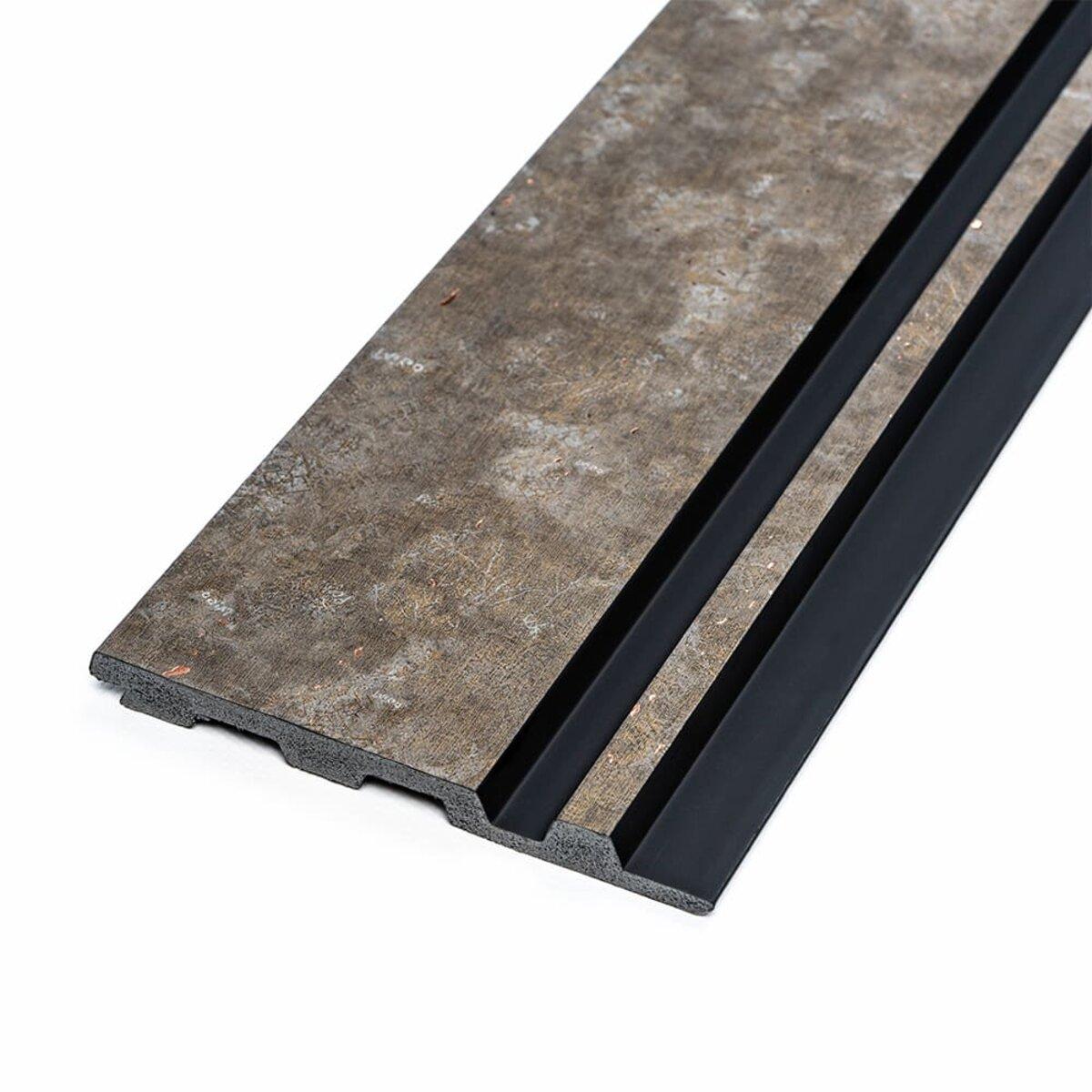 Рейка декоративна PS 2900х120х12мм Сіро-коричневий із золотими вкрапленнями SW-00002138, фото 1