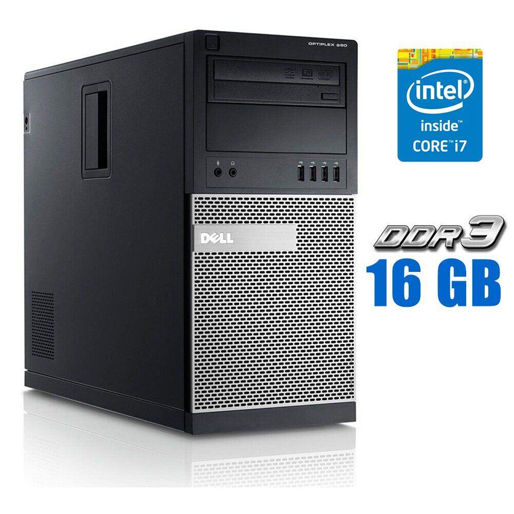 Комп'ютер Dell OptiPlex 990 MT/ Core i7-2600/ 16 GB RAM/ 500 GB HDD/ HD 2000
