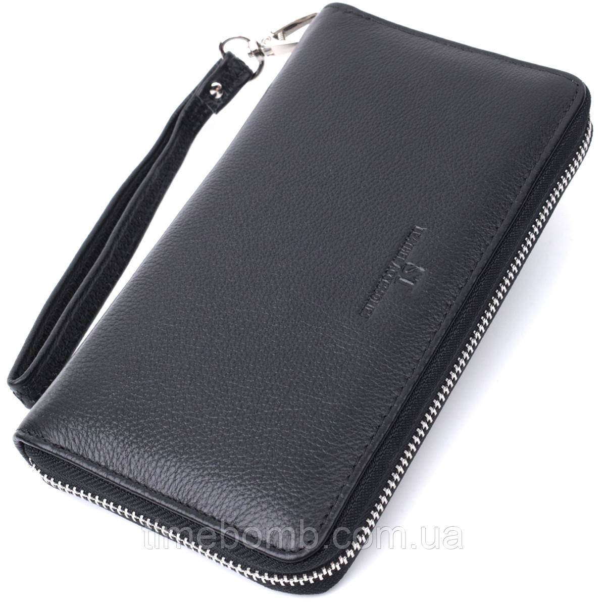 Красивий клатч унісекс на одне відділення з натуральної шкіри ST Leather 22697 Чорний, фото 1