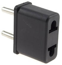 Вилка адаптер перехідник американський на європейський стандарт 3,8 мм 6 А чорний