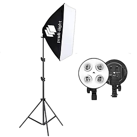 Софтбокс 50х70 см на 4 патрони E27 Profi-light PS-574 + Стійка 2 м