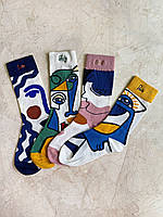 Набор из 4 Пар Носков с Абстрактными Принтами