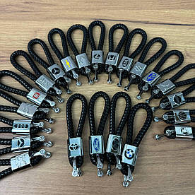 ОПТ Автомобільний брелок ремінець кіска плетений шкіряний з логотипом Toyota BMW Lexus Mazda Nissan Chevrolet