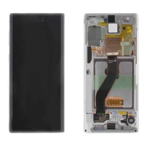 Дисплей Samsung SM-N970 Galaxy Note 10 у зборі із сенсором і рамкою aura white service orig