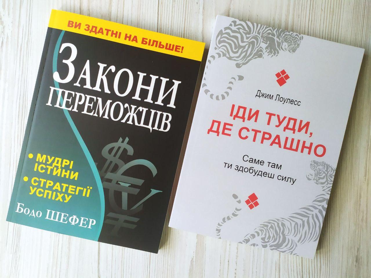 Комплект книг. Бодо Шефер. Закони переможців. Джим Лоулесс. Іди туди, де страшно, фото 1
