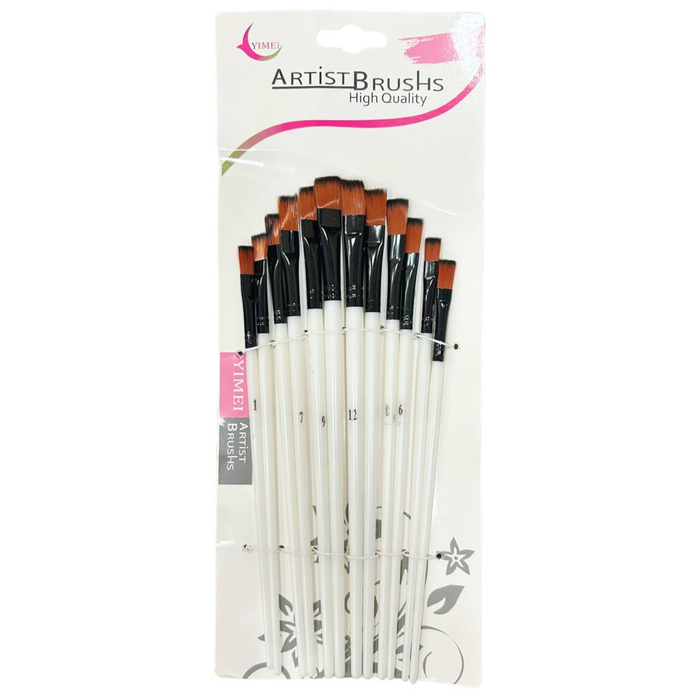 Набір пензлів 12 шт Artist Brushes синтетика прямі CN-1103-12, фото 1