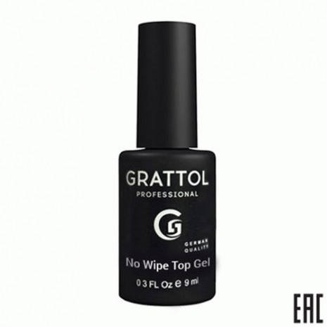 

ТОП ДЛЯ ГЕЛЬ-ЛАКА БЕЗ ЛИПКОГО СЛОЯ GRATTOL NO WIPE TOP GEL, 9МЛ