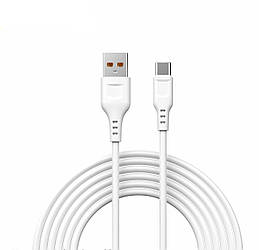Кабель Denmen D23T Type-C 2.1A White 2м білий