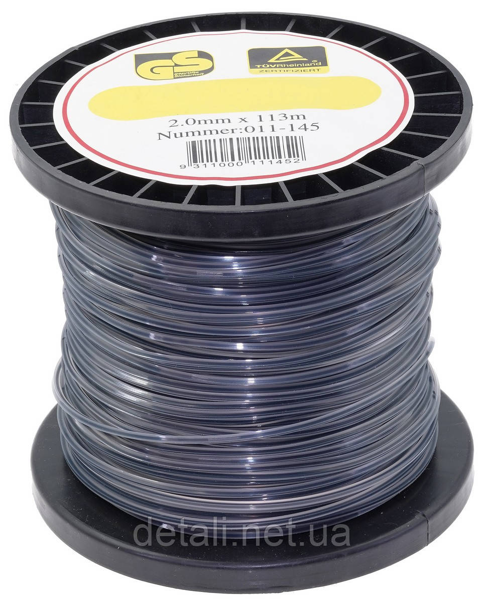 Ліска косильна квадрат d2 мм 1 LB (113 м) з кордом