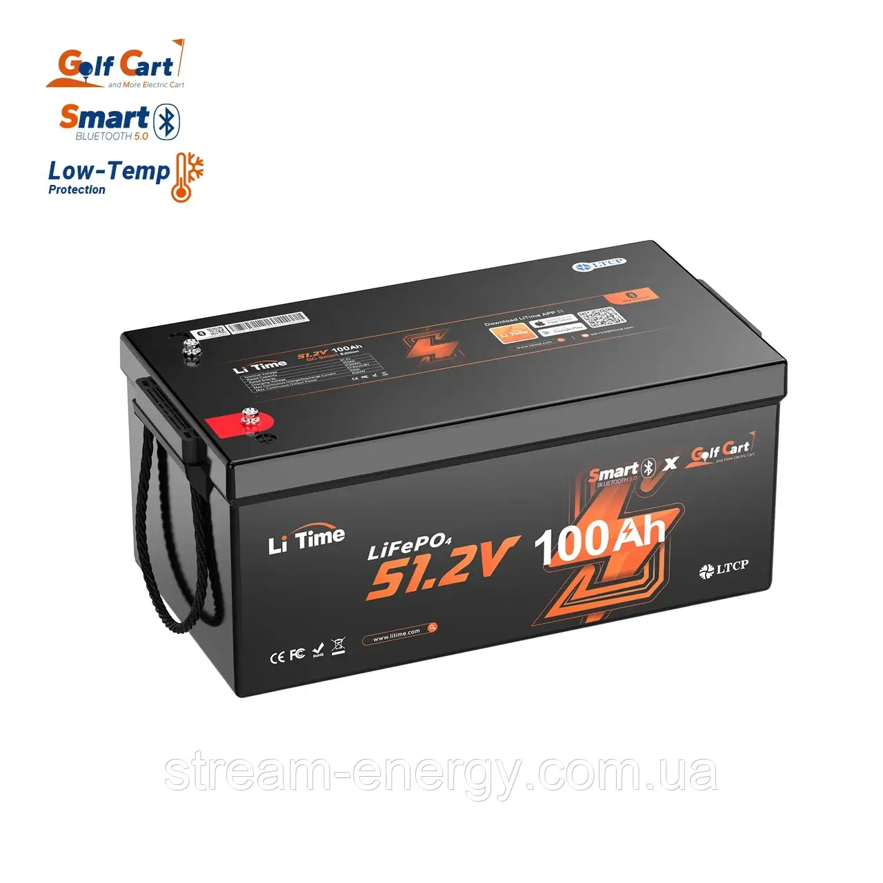 Акумулятор LiFePO4 48-100 LiTim LiFePO4 51,2V100Ah, BMS 100A - для автономного инвертора, для дома, квартиры, фото 1