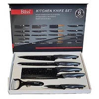 Набір ножів керамічних професійних "Bass", 6 предметів, подарункове паковання