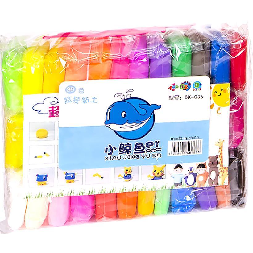 Моделін 36 кольорів 10 грамів + стеки, повітряний пластилін для ліплення