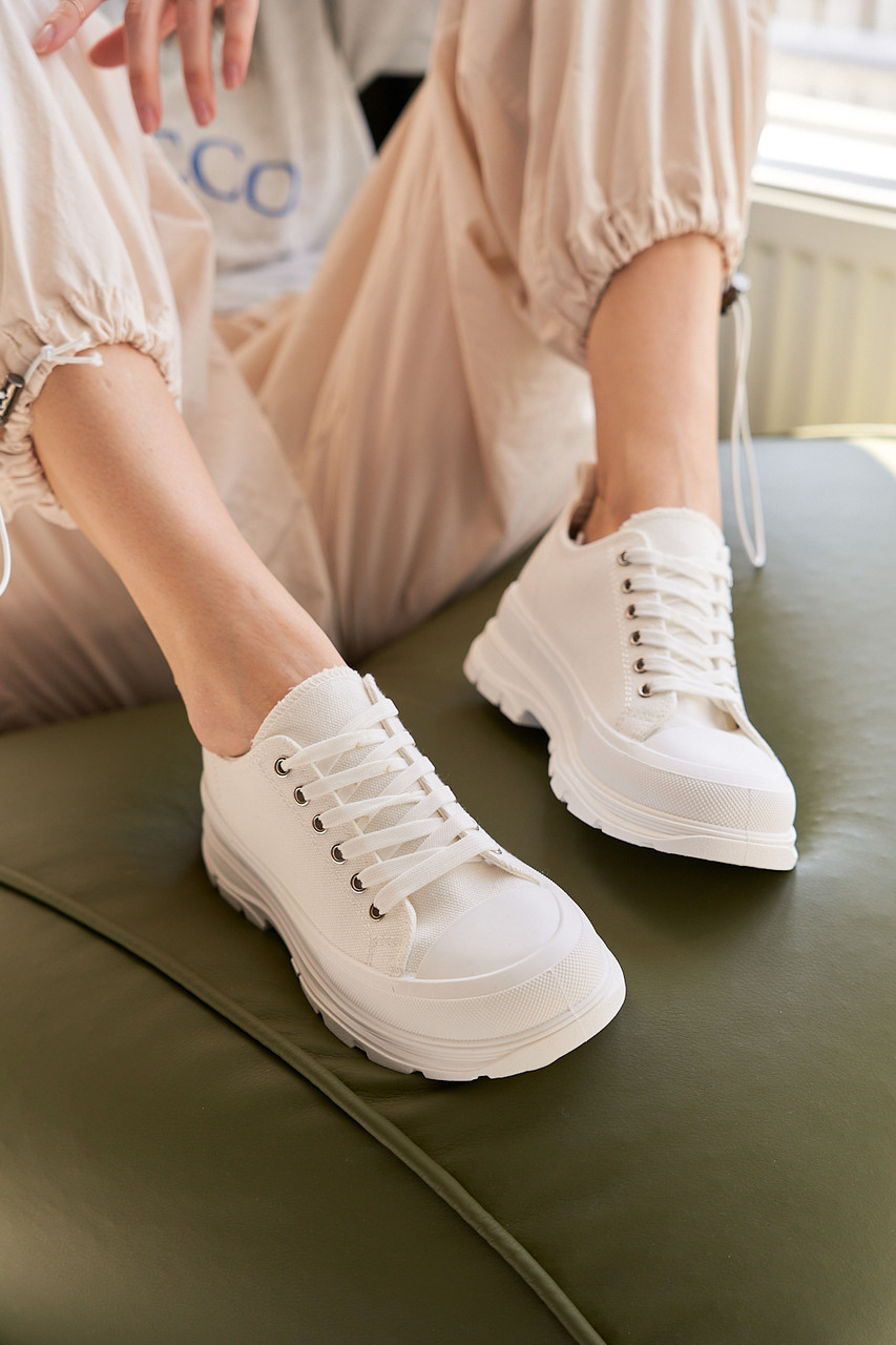 Кеди All White Textile, фото 1