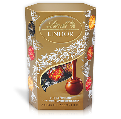 Шоколадні цукерки Lindt Lindor Cornet Assorted асорті смаків, 200 г.