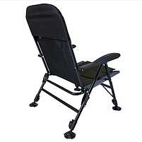 Крісло Туристичне Розкладне Bo-Camp Pike Black/Grey/Green (1204110) Кемпінгове Складне Крісло для риболовлі, фото 6