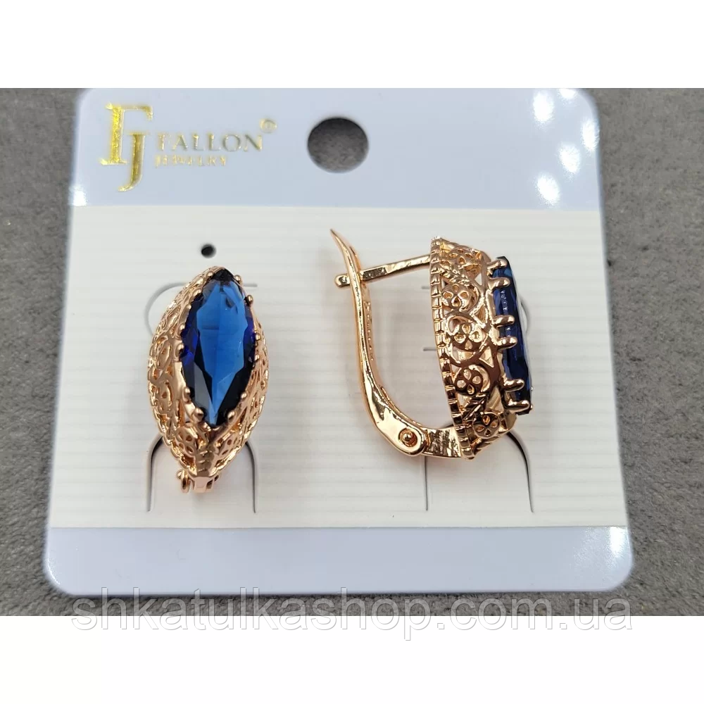 Сережки Fallon Jewelry 10*19мм, англійський замок, фото 1